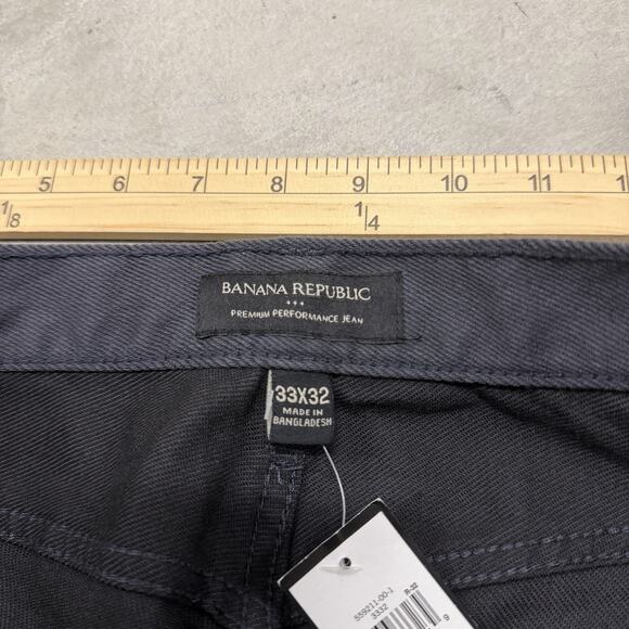 Banana republic Jeans Mens 33x32 denim Gray Straight Premium performance Jeans - Picture 7 of 7